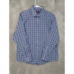 UNTUCKit Shirt Mens XL Blue Plaid Long Sleeve Button Up Cotton Artezin
